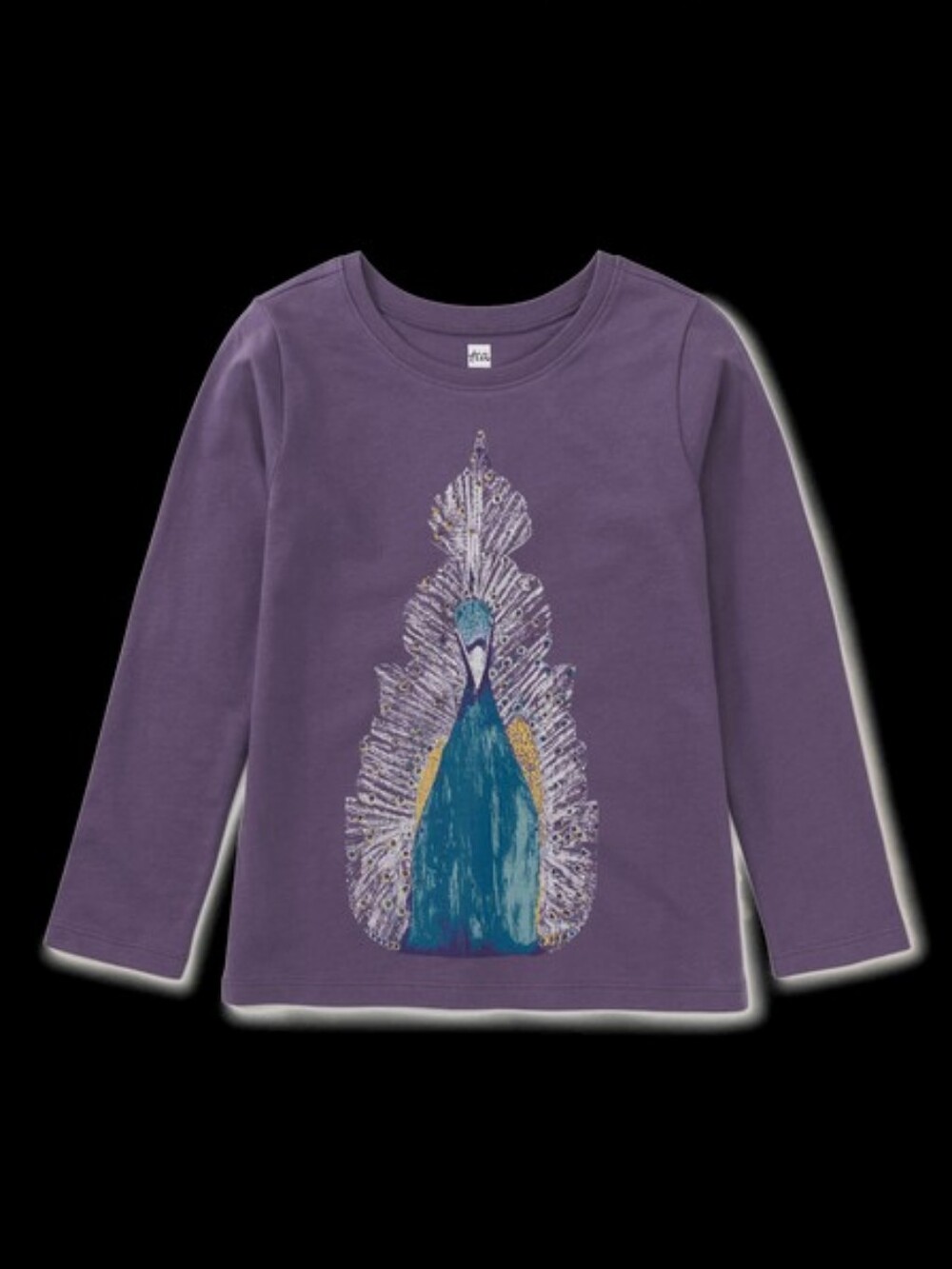 Tea Collection Purple Peacock Shirt Sz 4